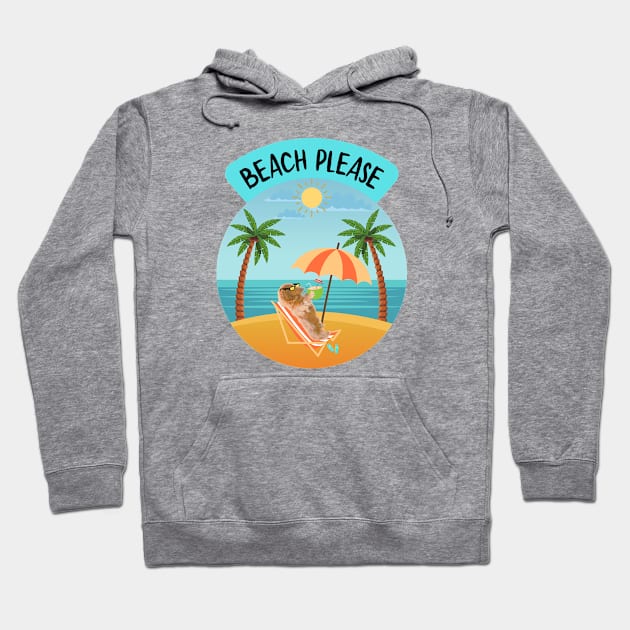 BEACH PLEASE - Dachshund Hoodie by Forever Pawsome